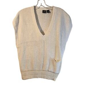 Liz Claiborne Cream Knit Vest, Size L – Casual & Cozy Layering Piece [0306]